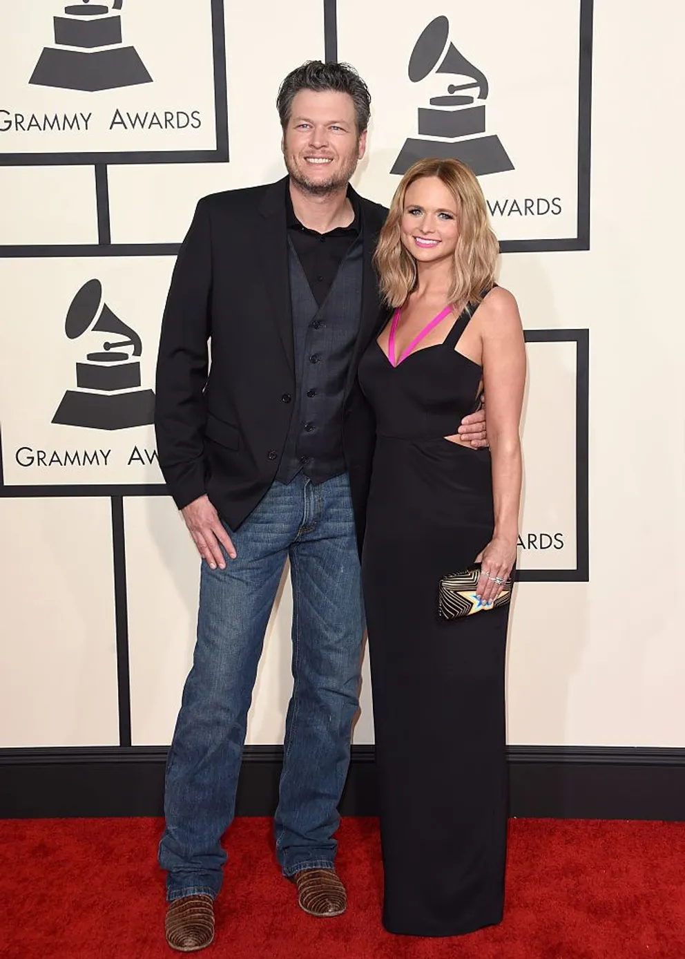 Blake Shelton and Miranda Lambert at The 57th Annual GRAMMY Awards at the STAPLES Center on February 8, 2015 | Photo: Getty Images