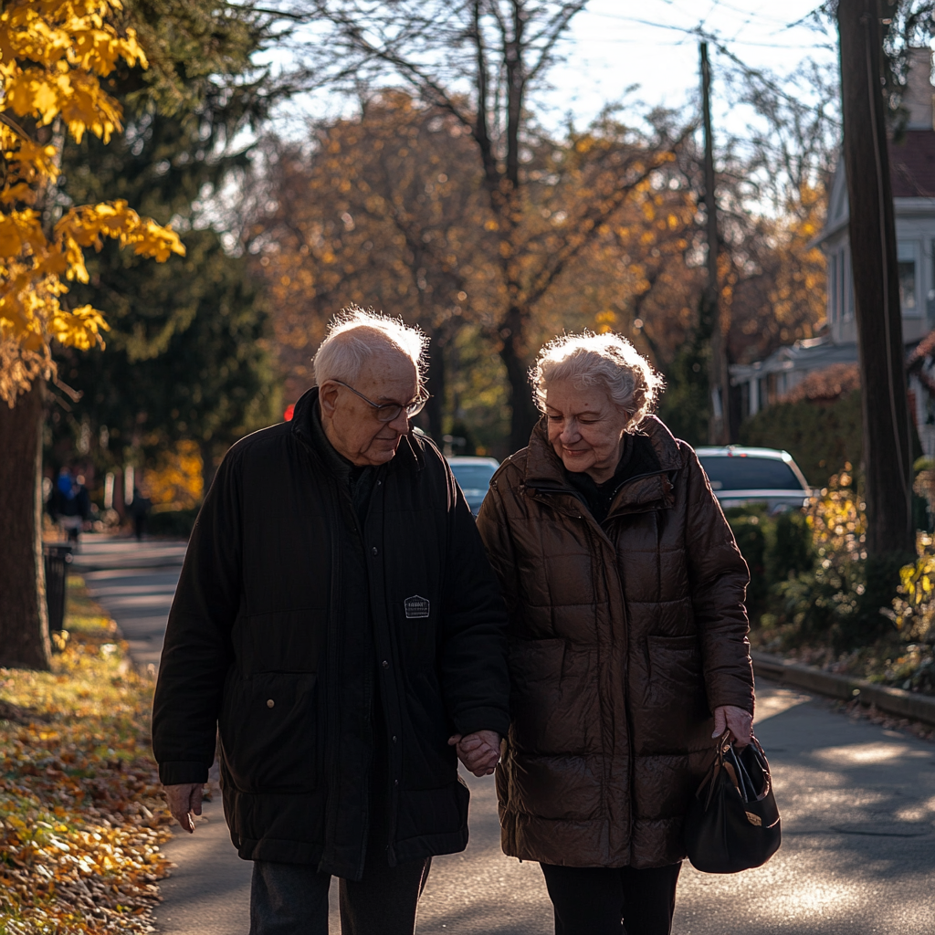 A man walking with his wife | Source: Midjourney