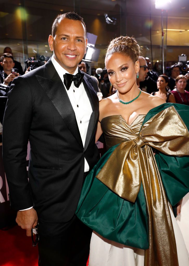 Alex Rodriguez and Jennifer Lopez at the 77th Annual Golden Globe Awards held at the Beverly Hilton Hotel on January 5, 2020 | Getty Images