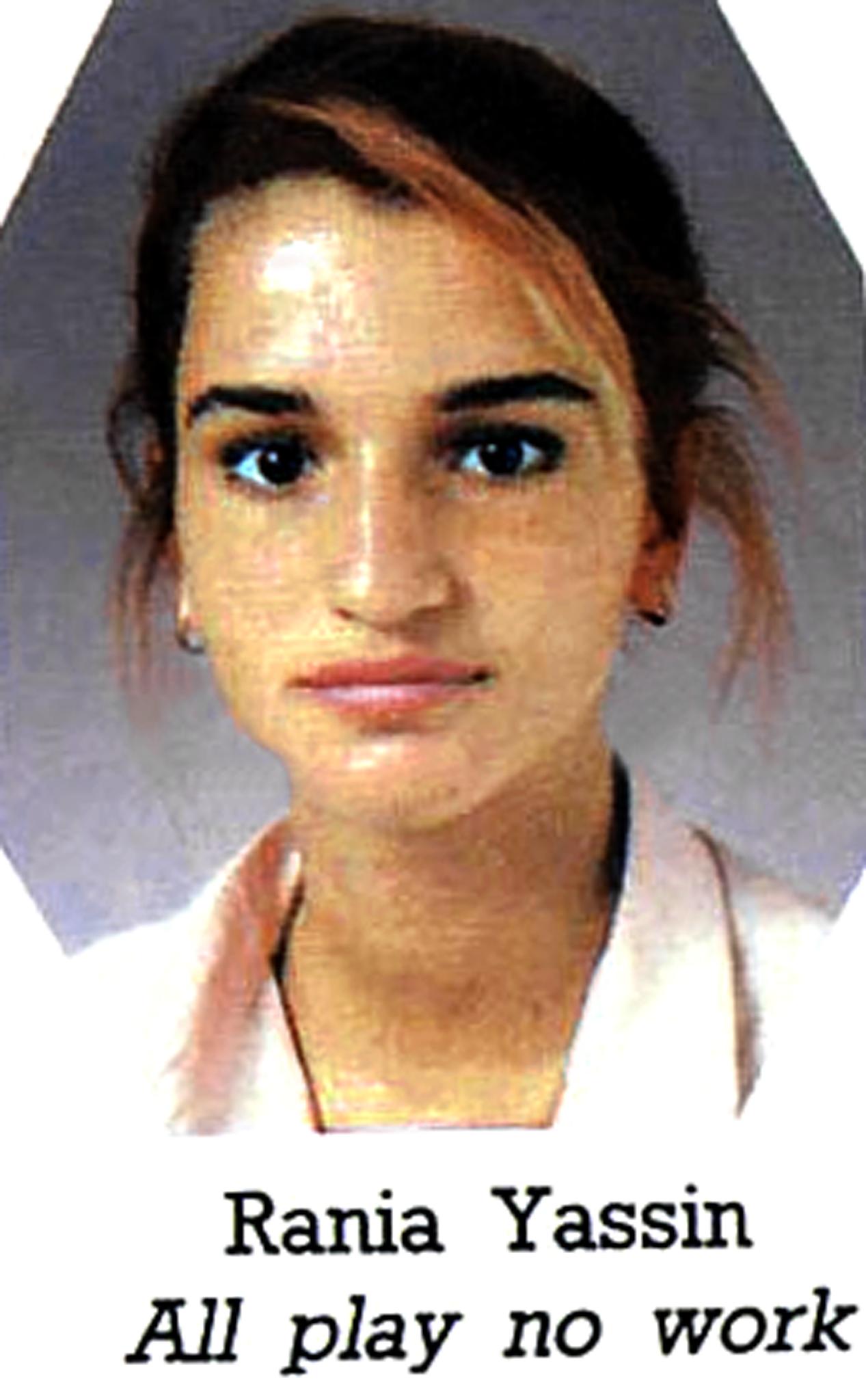 Queen Rania at 17 from the New English School's yearbook. | Source: Getty Images