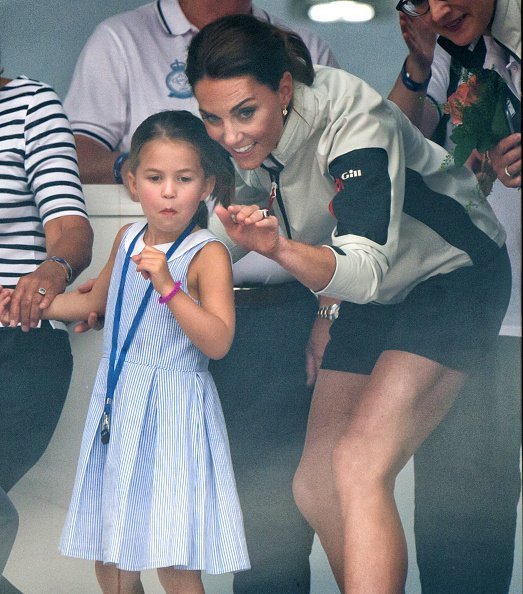  Princess Charlotte and Catherine, attend the presentation following the King's Cup Regatta | Image: Getty Images 