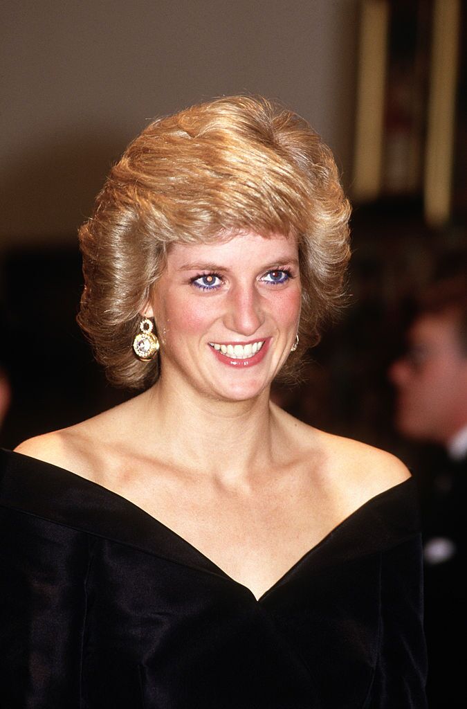 Princess Diana in her iconic "Travolta" dress