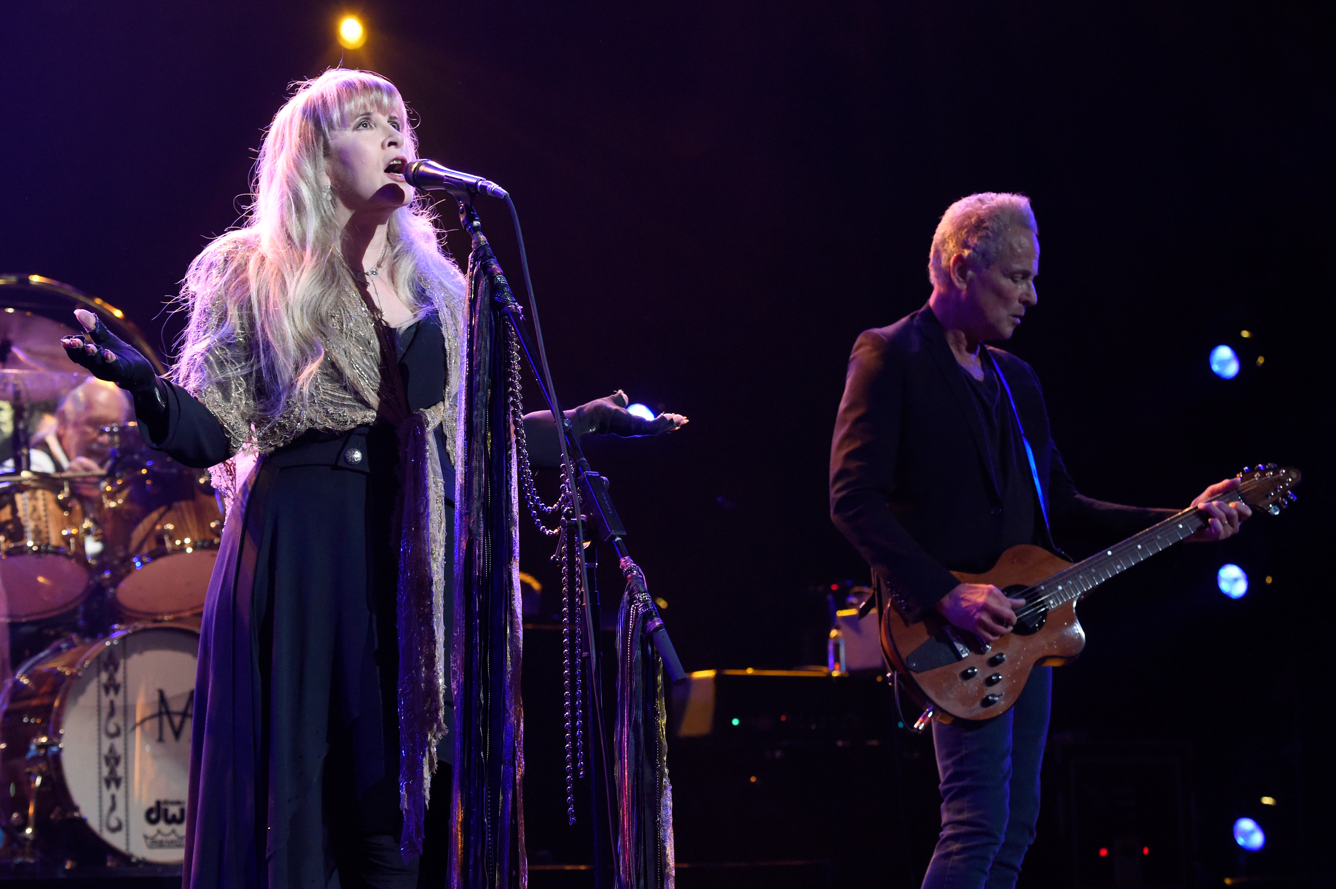 Stevie Nicks and Lindsey Buckingham of Fleetwood Mac perform onstage during MusiCares Person of the Year on January 26, 2018 in New York City | Source: Getty Images