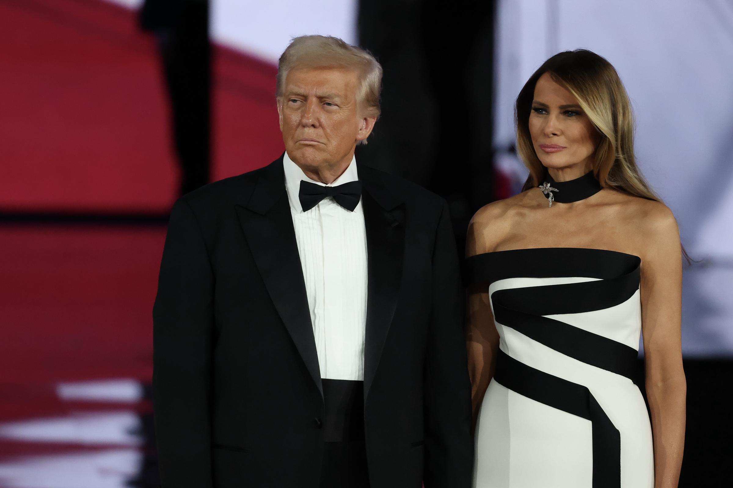 President Donald Trump and First Lady Melania Trump at the Liberty Inaugural Ball in Washington, D.C. on January 20, 2025. | Source: Getty Images