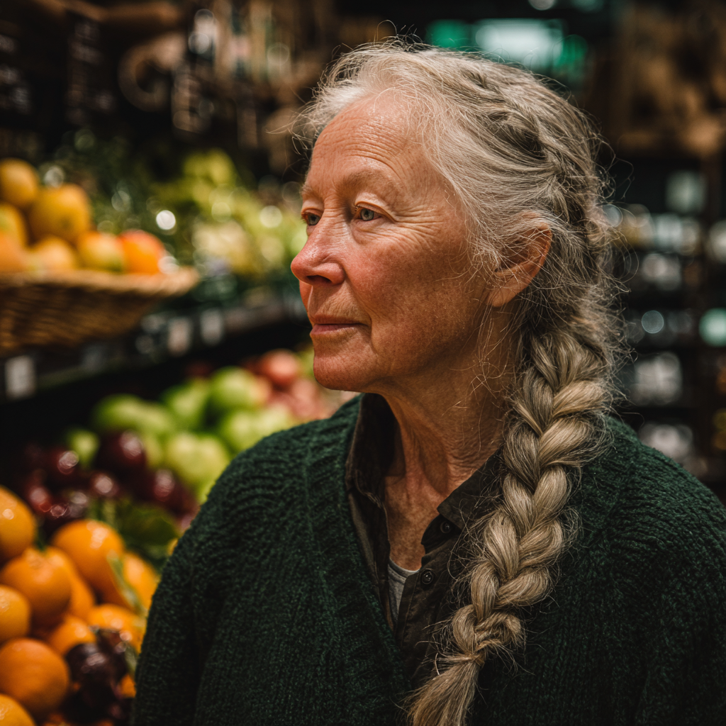 A smiling older woman | Source: Midjourney