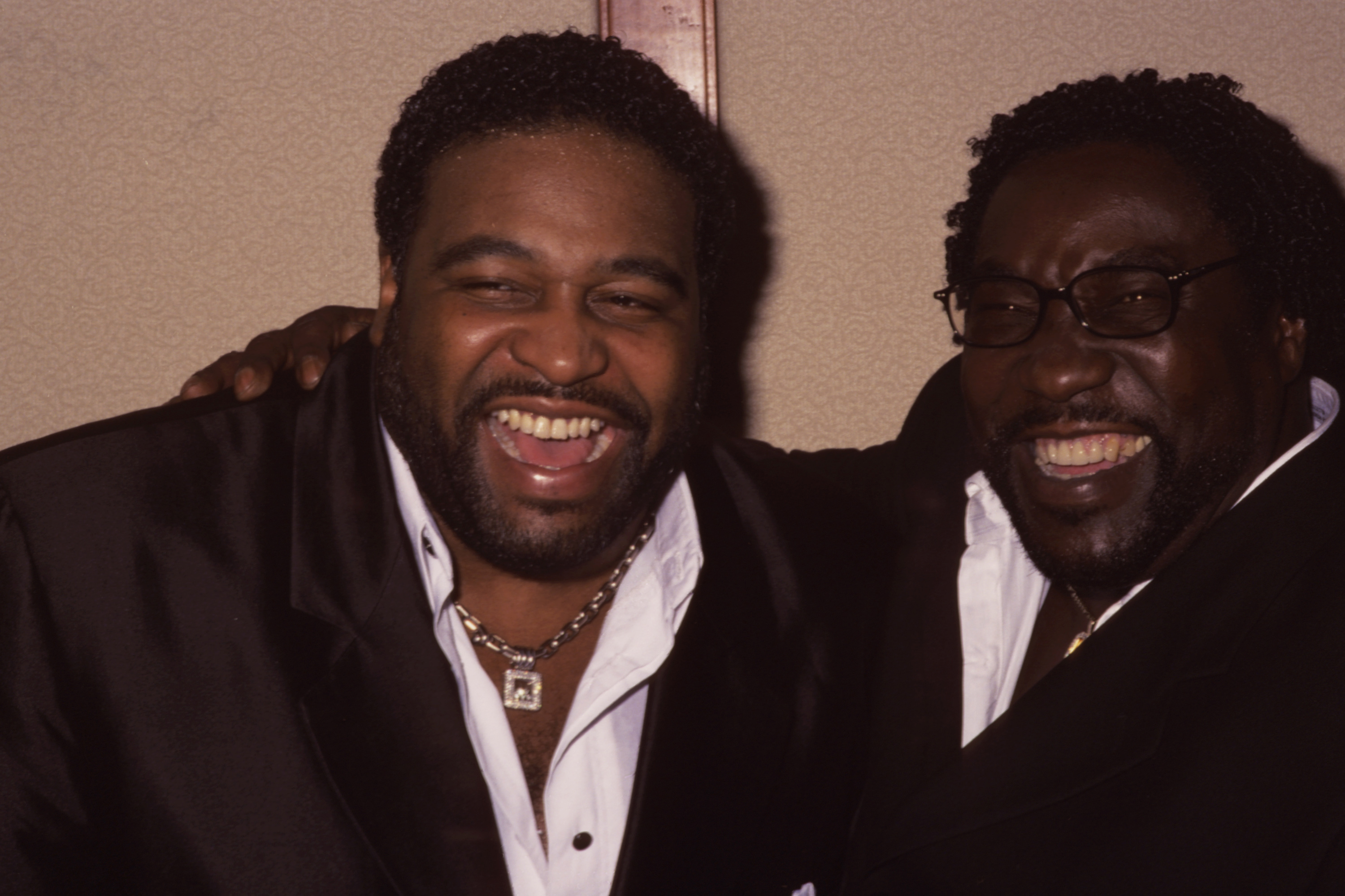 Gerald Levert and Eddie Levert in New York, circa November 2002 | Source: Getty Images