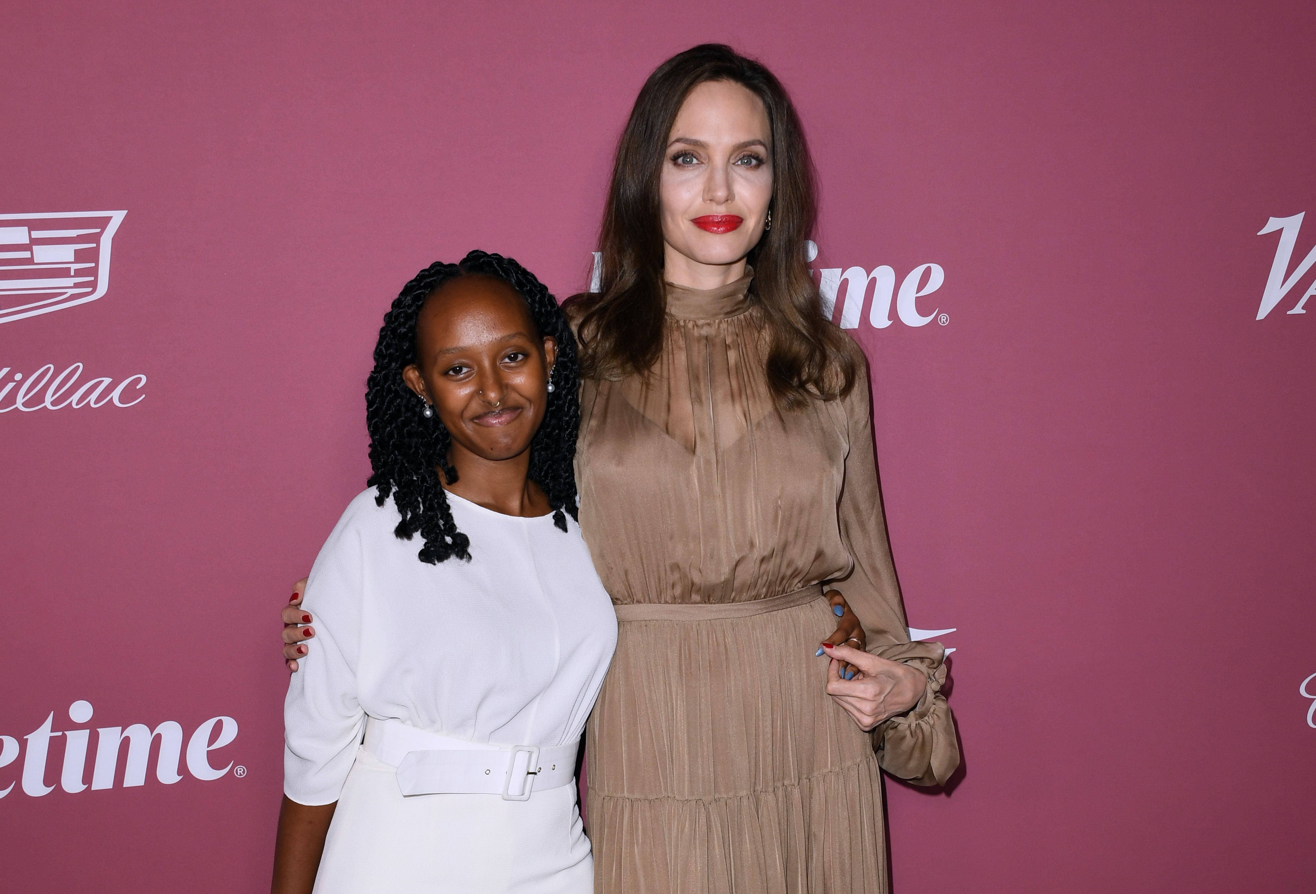Zahara Jolie-Pitt and Angelina Jolie at Variety's Power of Women event on September 30, 2021, in Beverly Hills, California | Source: Getty Images
