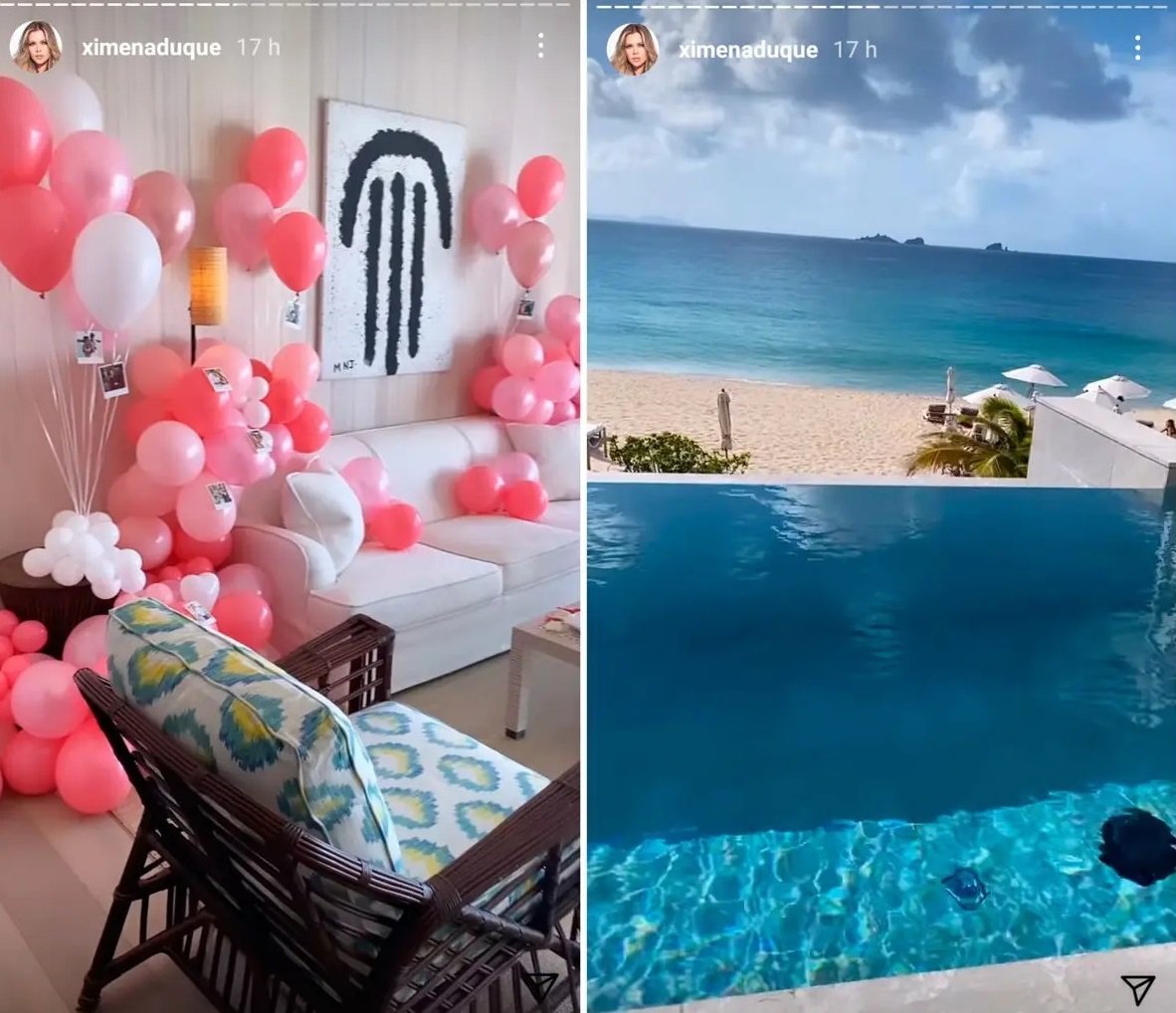 Habitación de la pareja. | Foto: Captura de pantalla de Instagram/ximenaduque