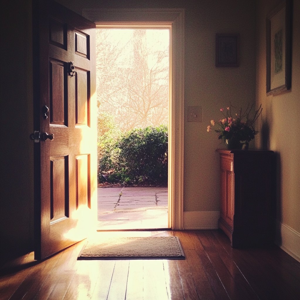 An open front door | Source: Midjourney