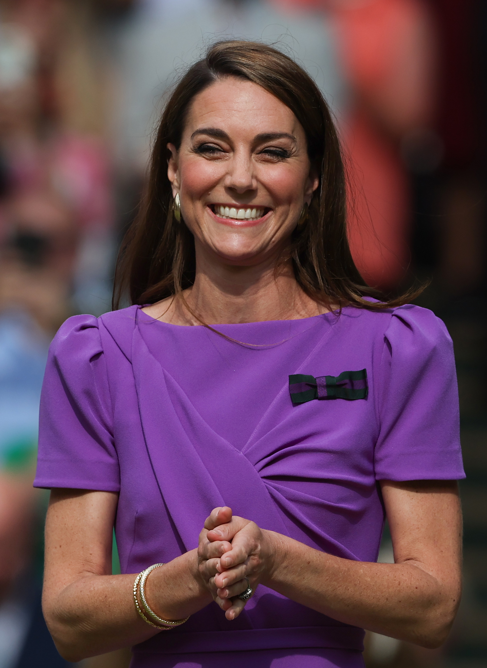 Kate Middleton during the Wimbledon Tennis Championships on July 14, 2024, in London, England. | Source: Getty Images