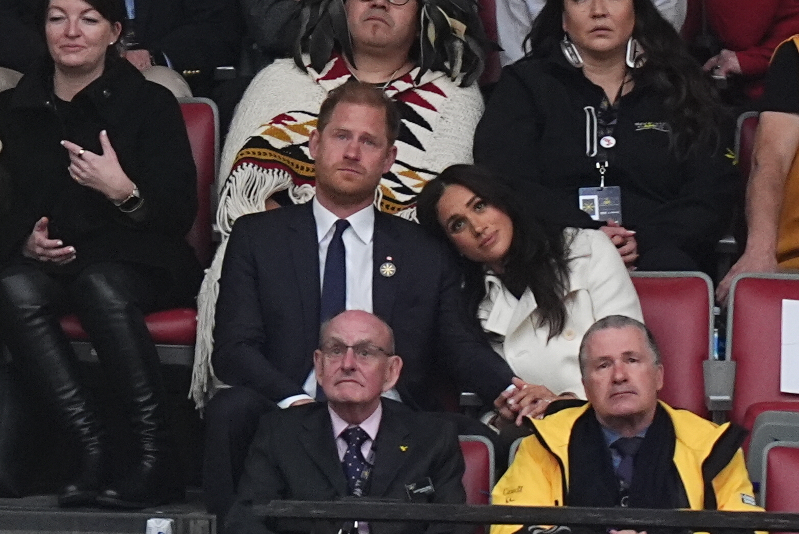 The Duke and Duchess of Sussex during the opening ceremony of the 2025 Invictus Games at BC Place in Vancouver, Canada, on February 8, 2025 | Source: Getty Images