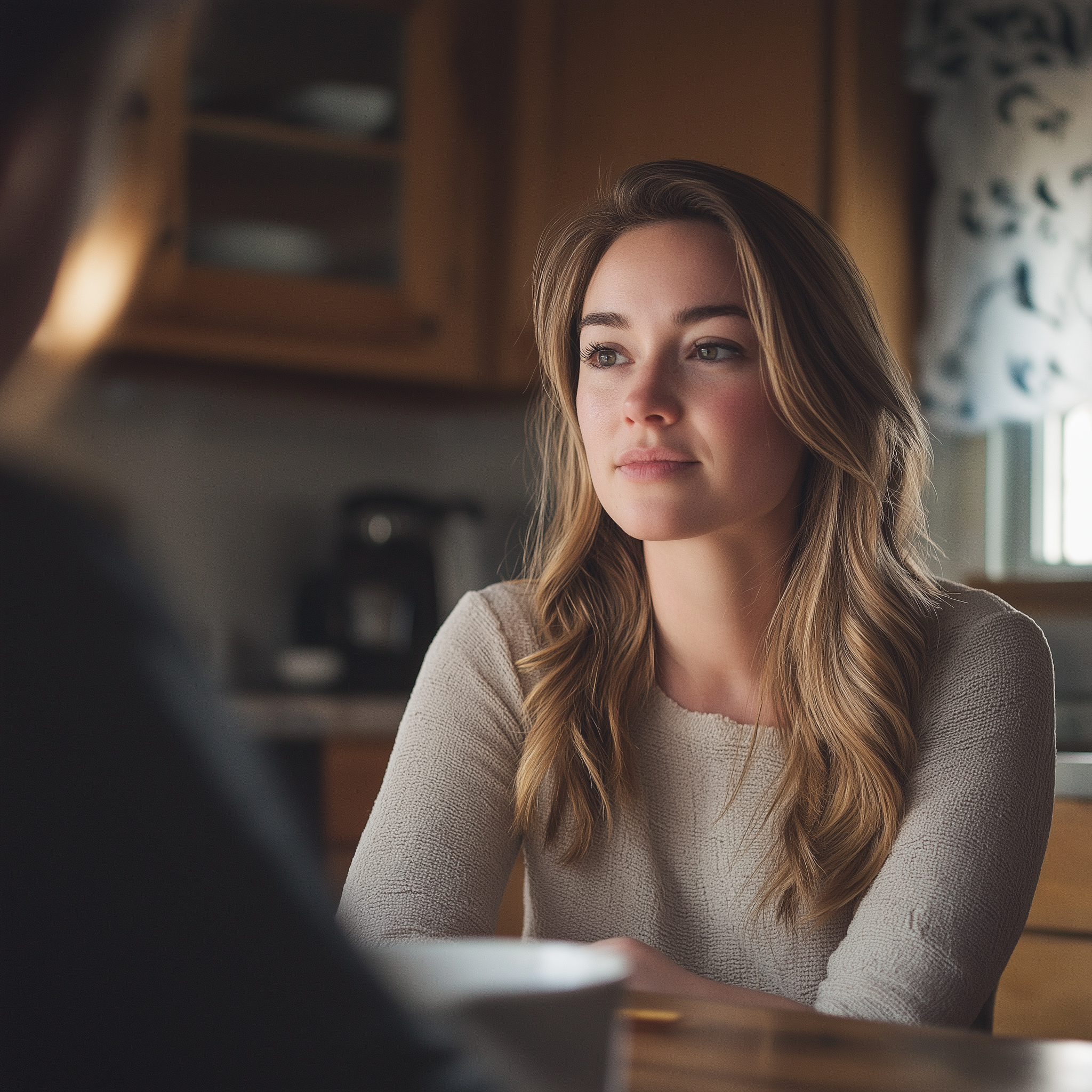 A woman looks confident and resolute while talking to someone | Source: Midjourney