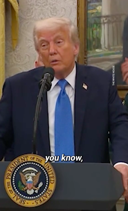 Donald Trump taking about Joe Biden's cancer diagnosis, posted on May 20, 2025. | Source: TikTok/@metrouk
