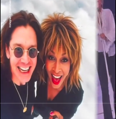 A generated AI image of Ozzy Osbourne and Tina Turner in heaven from a video posted on August 4, 2025 | Source: TikTok/@metroentertainment