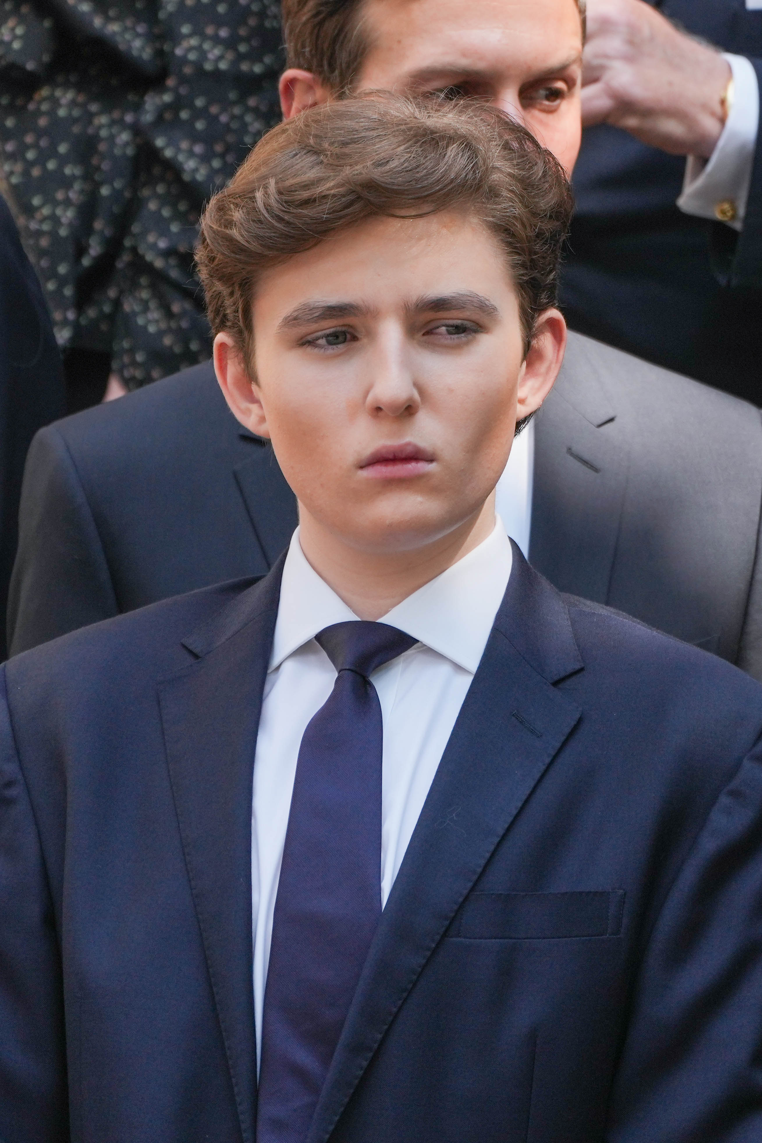Barron Trump at the funeral of Ivana Trump on July 20, 2022, in New York City. | Source: Getty Images