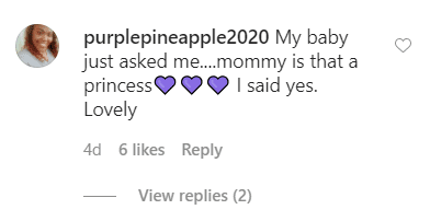 A screenshot of a fan's comment on Adiz “Bambi” Benson's post on her Instagram page | Photo: Instagram.com/adizthebam/