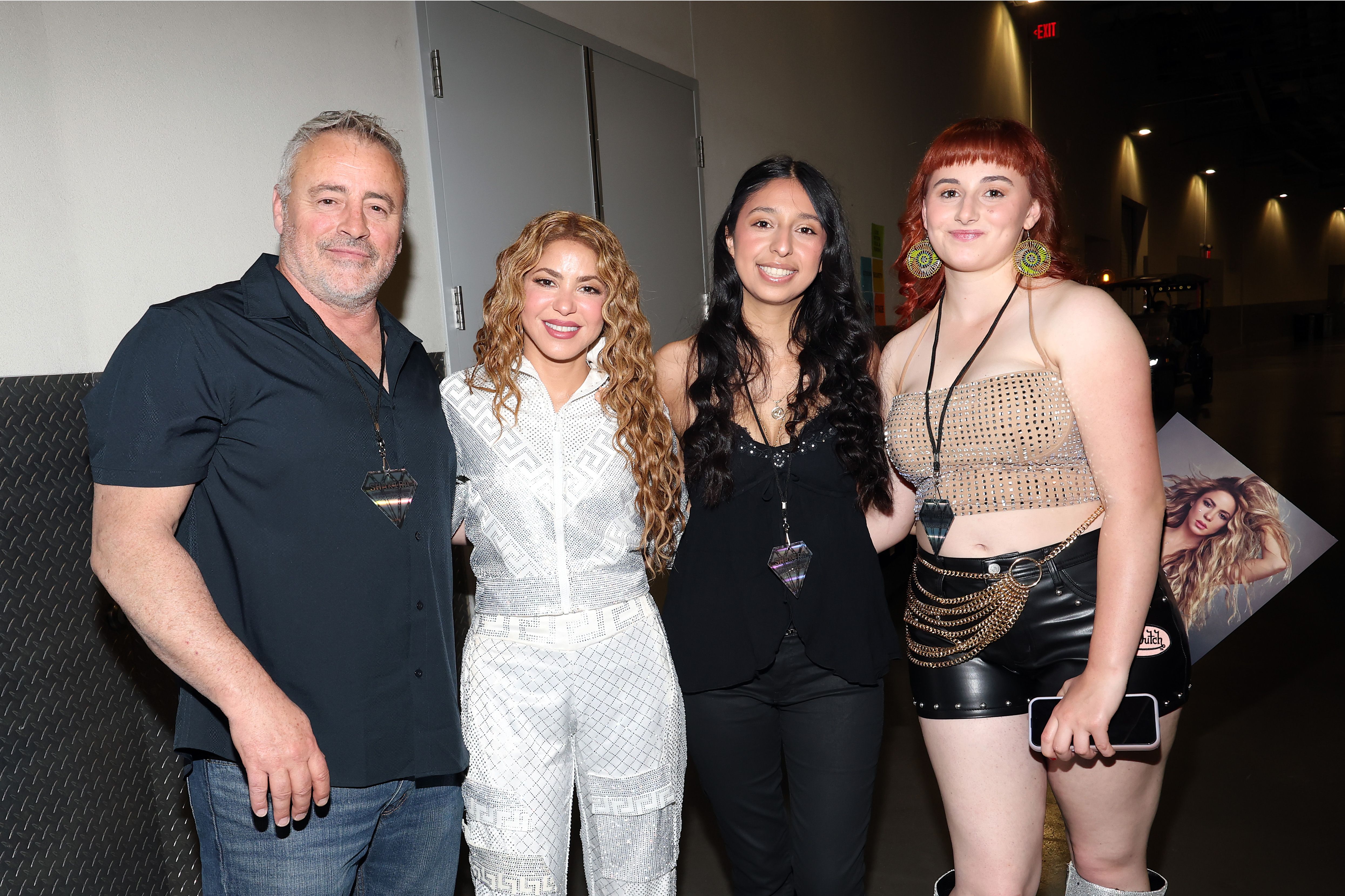 Matt and Marina LeBlanc with Shakira and a guest during "Shakira: Las Mujeres Ya No Lloran World Tour" on August 4, 2025, in Inglewood, California. | Source: Getty Images