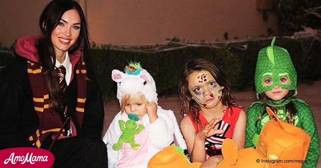 Megan Fox shares extremely rare photo of all three of her sons in cute Halloween costumes