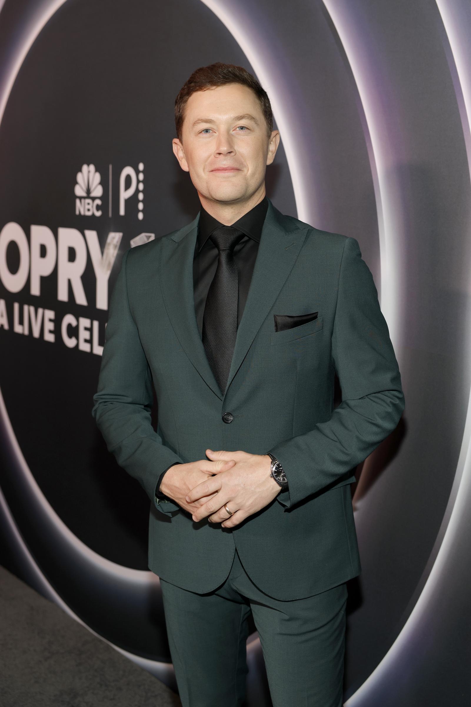 Scotty McCreery attends NBC's "Opry 100: A Live Celebration" in Nashville, Tennessee, on March 19, 2025 | Source: Getty Images