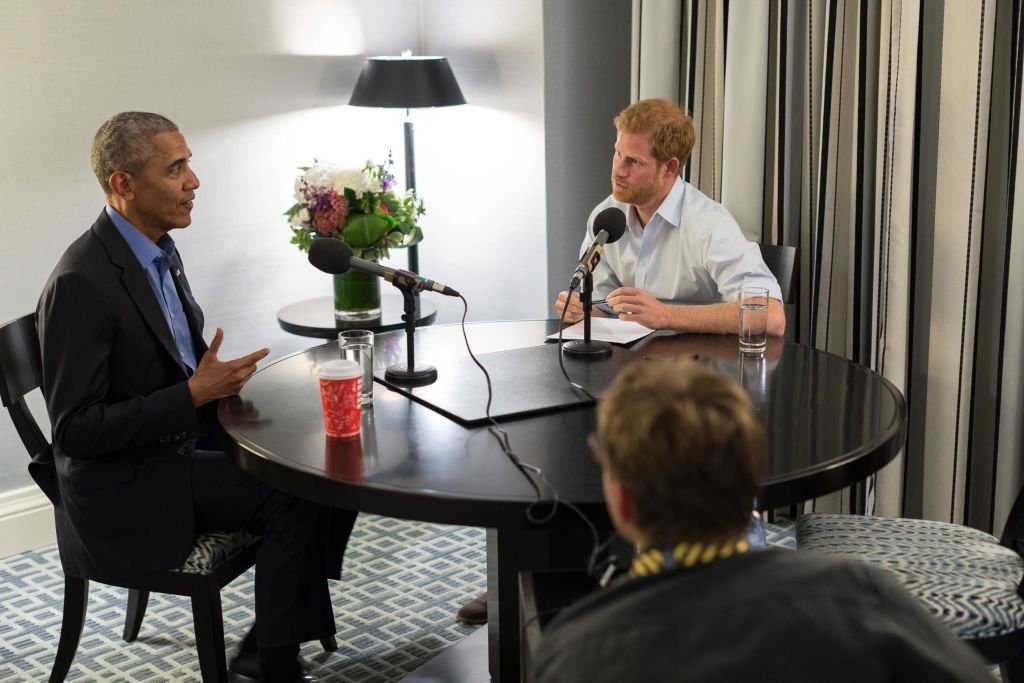 Prince Harry interviewing Barack Obama as part of his guest editorship of BBC Radio 4's "Today" program in September 2017. | Photo: Getty Images