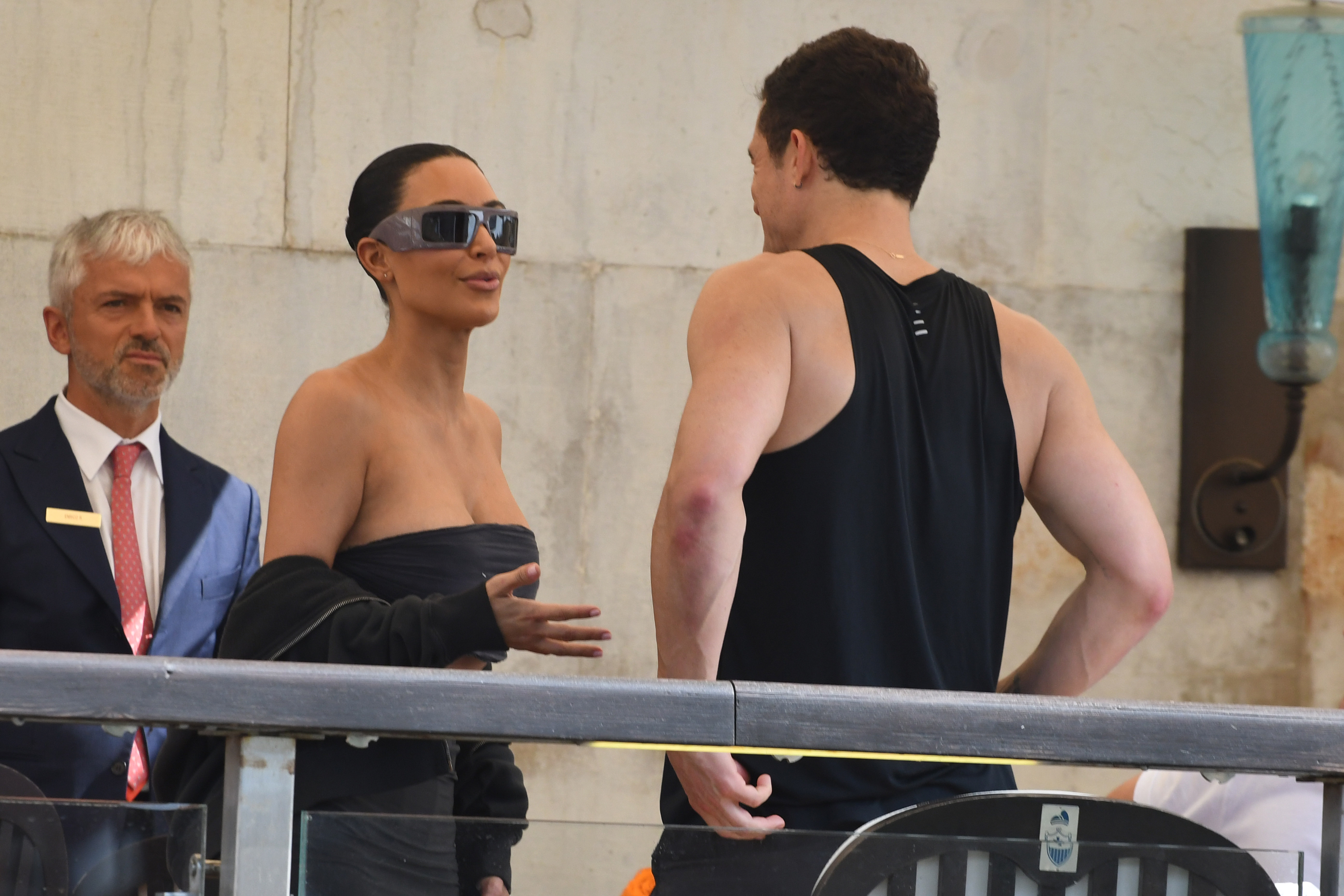 Kim Kardashian and Orlando Bloom meet ahead of Jeff Bezos and Lauren Sanchez Wedding on June 26, 2025 in Venice, Italy | Source: Getty Images
