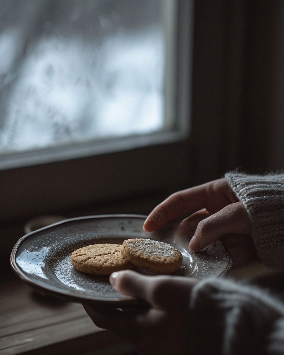 A woman holding a plate of biscuits | Source: Midjourney