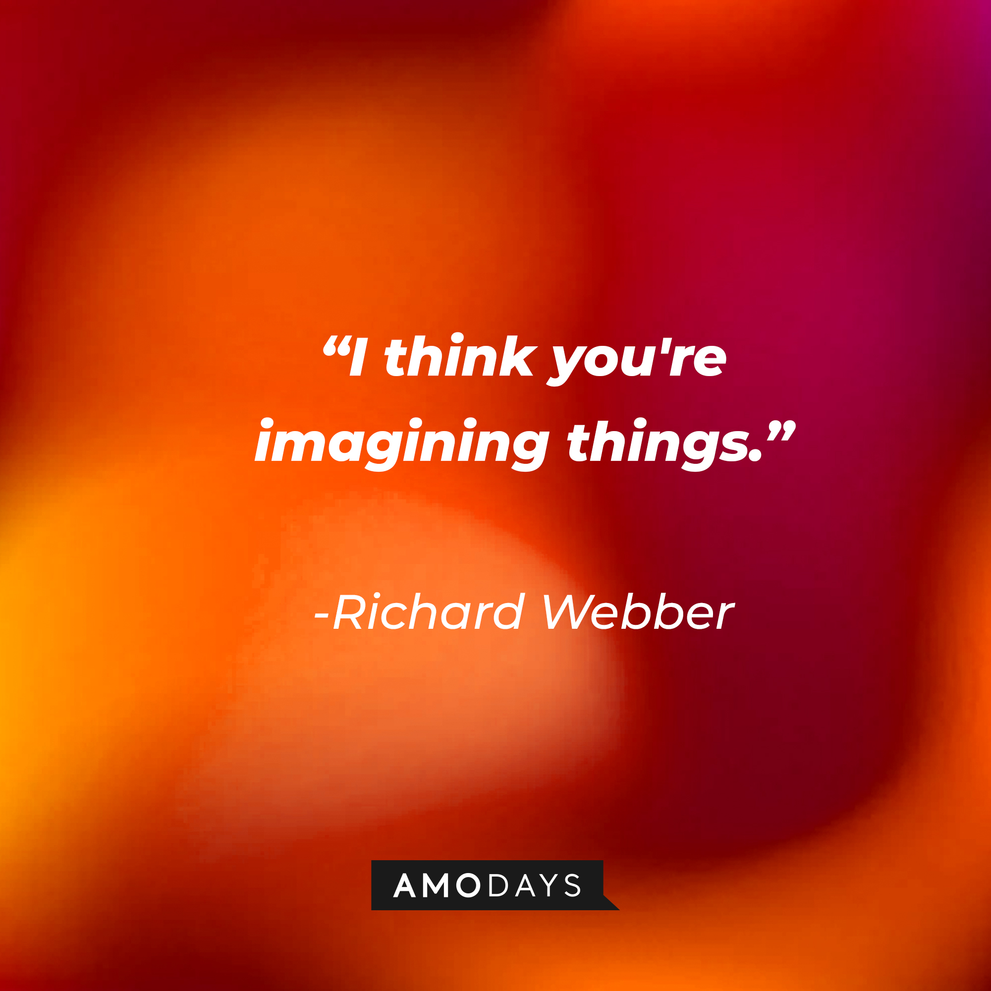Richard Webber with his quote: "I think you're imagining things." | Source: Amodays