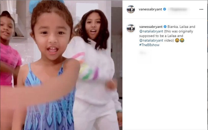 Screenshot of Vanessa Bryant's Instagram post featuring her daughters dancing. | Source: Instagram.com/VanessaBryant