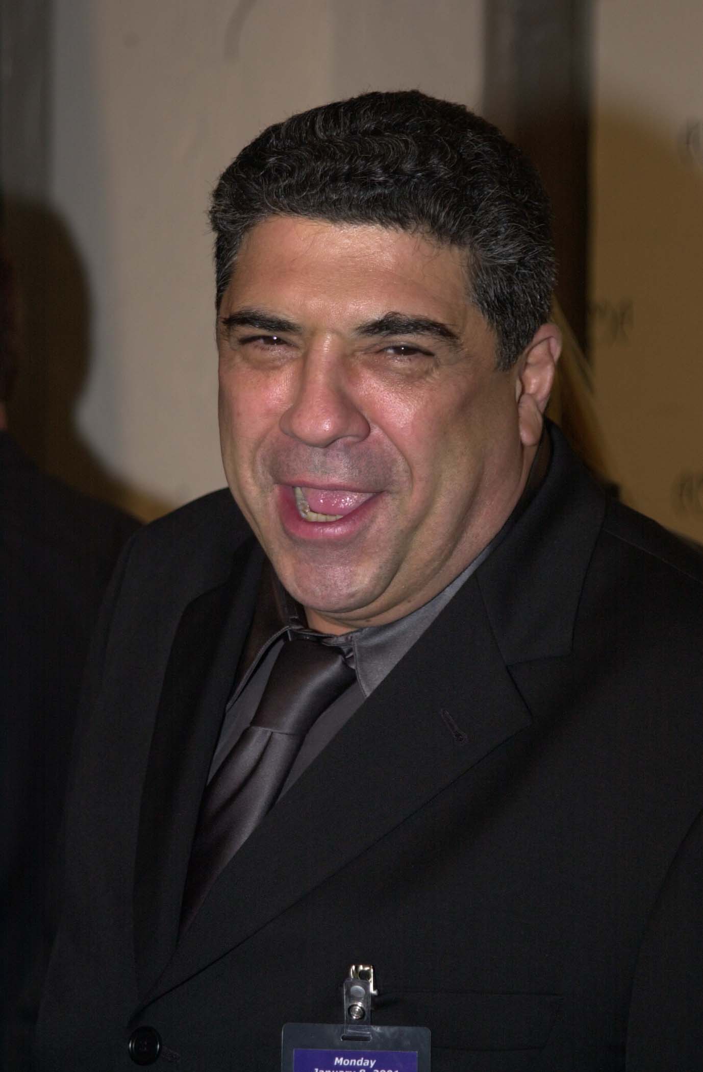 Vincent Pastore didn't get his big break until later in life. In this photo, he attended the American Music Awards on January 8, 2001, in Los Angeles, California. | Source: Getty Images