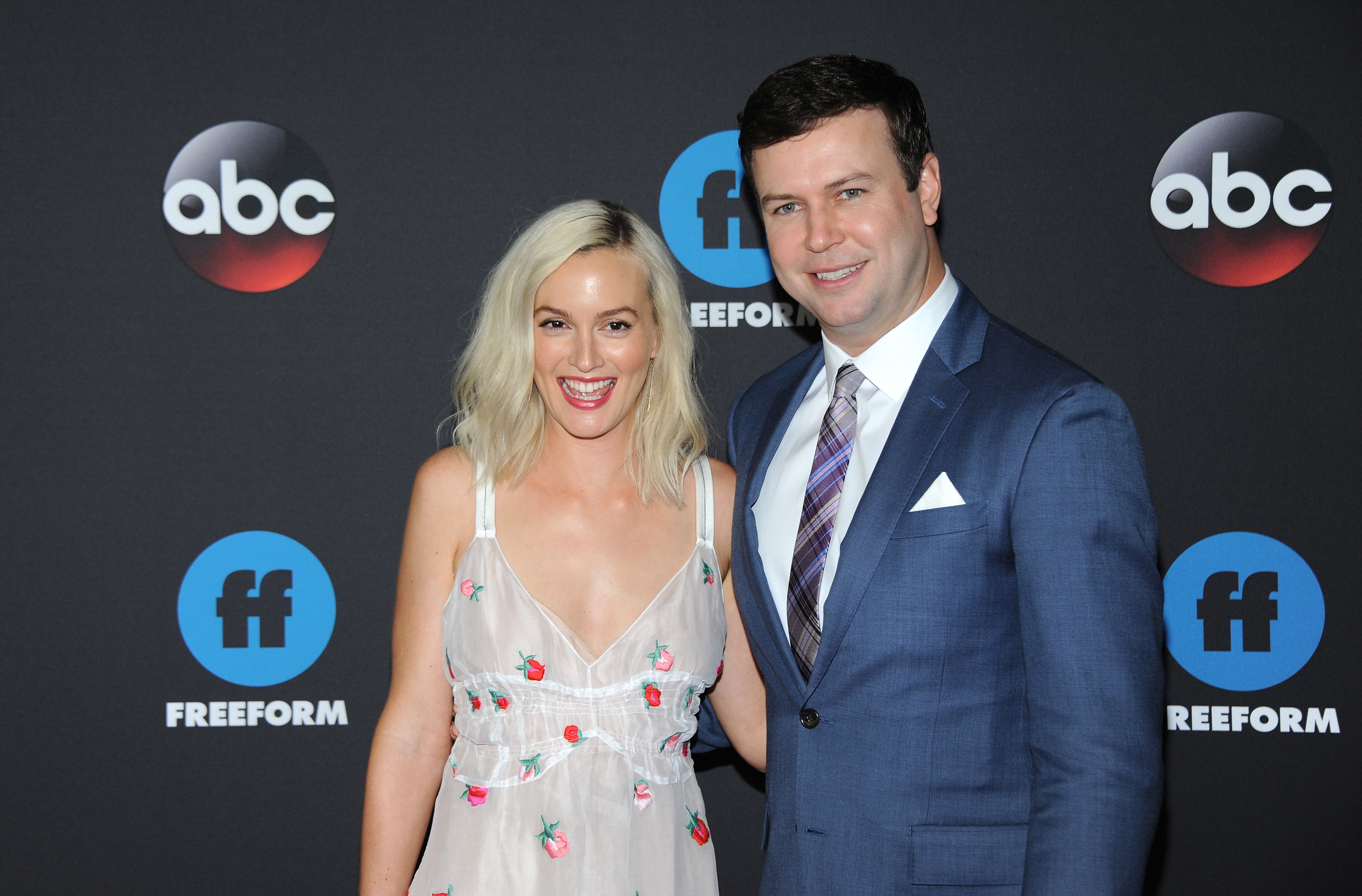 Leighton Meester and Taran Killam attend the 2018 Disney, ABC, Freeform Upfront on May 15, 2018, in New York City. | Source: Getty Images