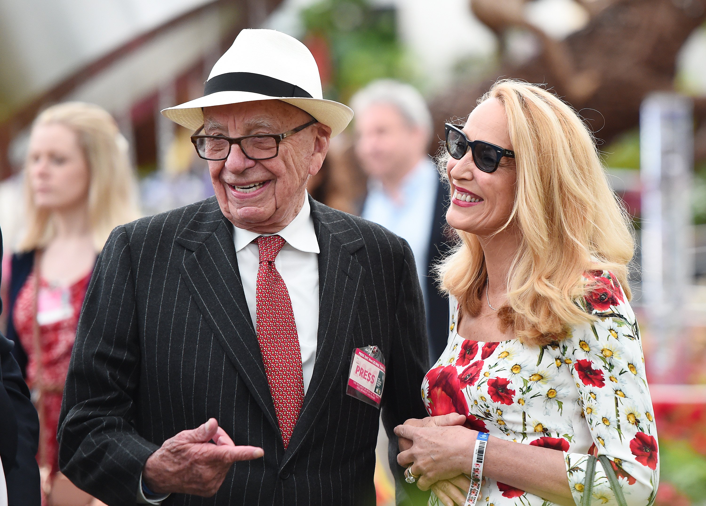 Rupert Murdoch and Jerry Hall attend Chelsea Flower Show press day at Royal Hospital Chelsea on May 23, 2016, in London, England. | Source: Getty Images