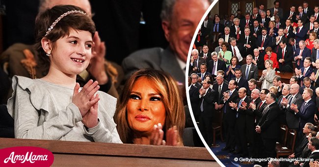 10-year-old girl who survived cancer steals the show sitting next to Melania at State of the Union