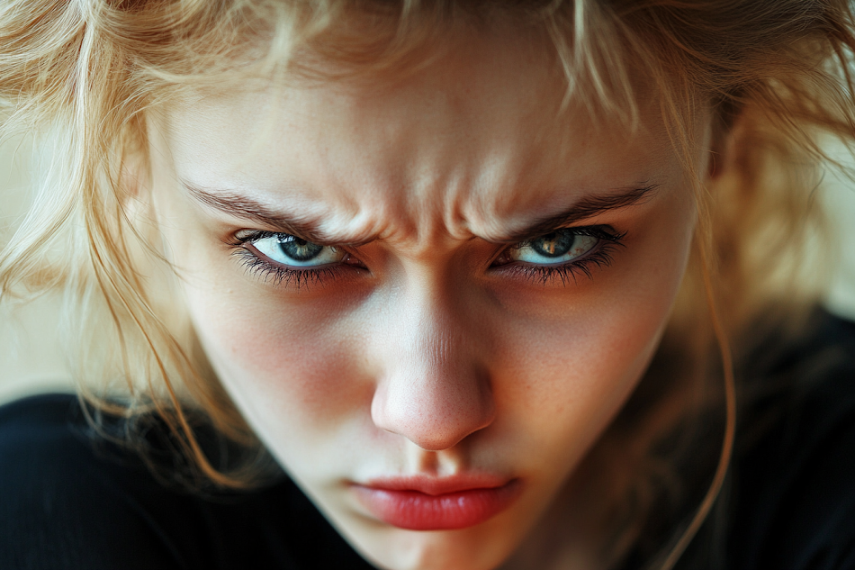 A furious young girl frowning | Source: Midjourney