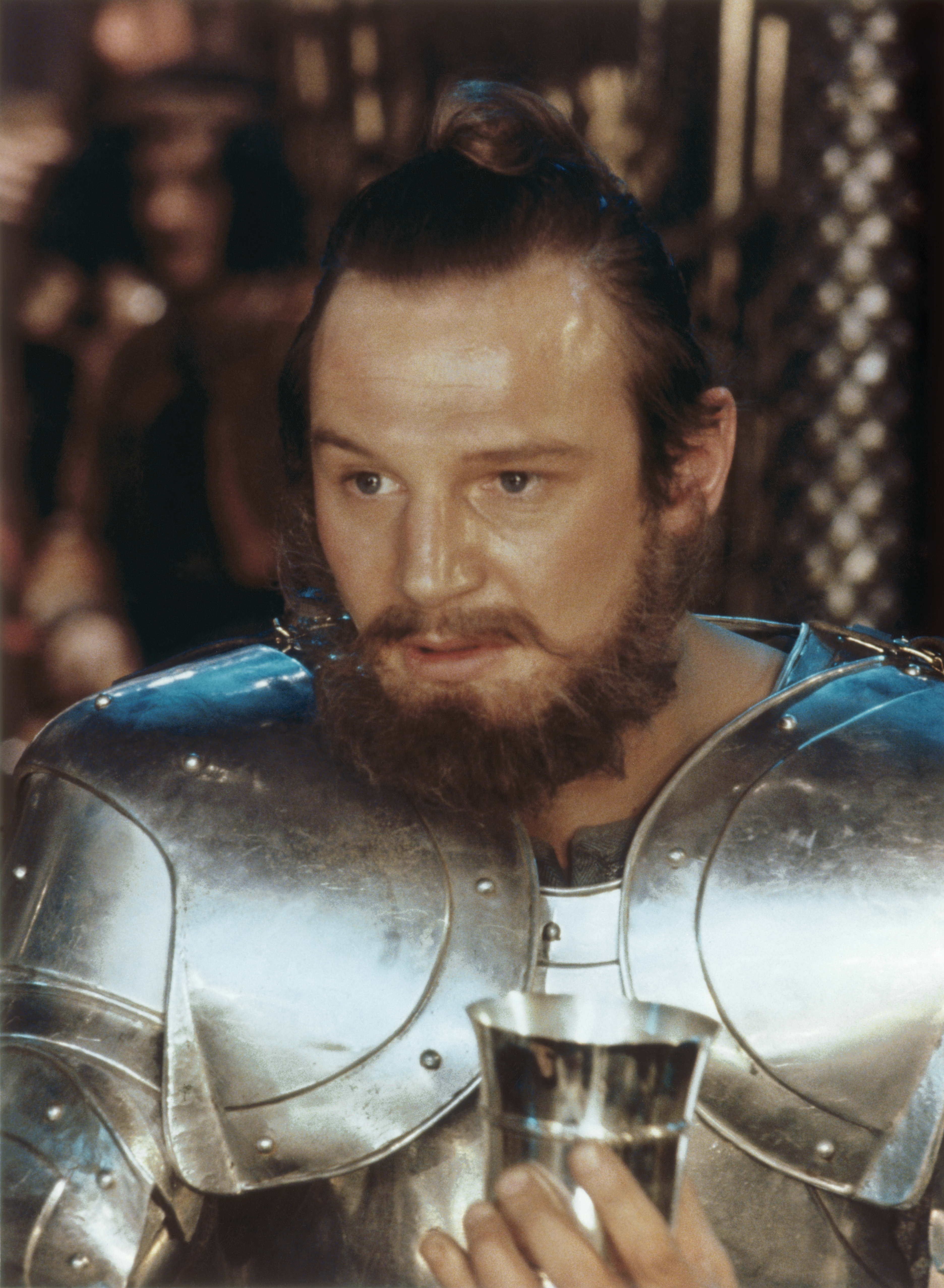 Liam Neeson on the set of "Excalibur," 1981 | Source: Getty Images