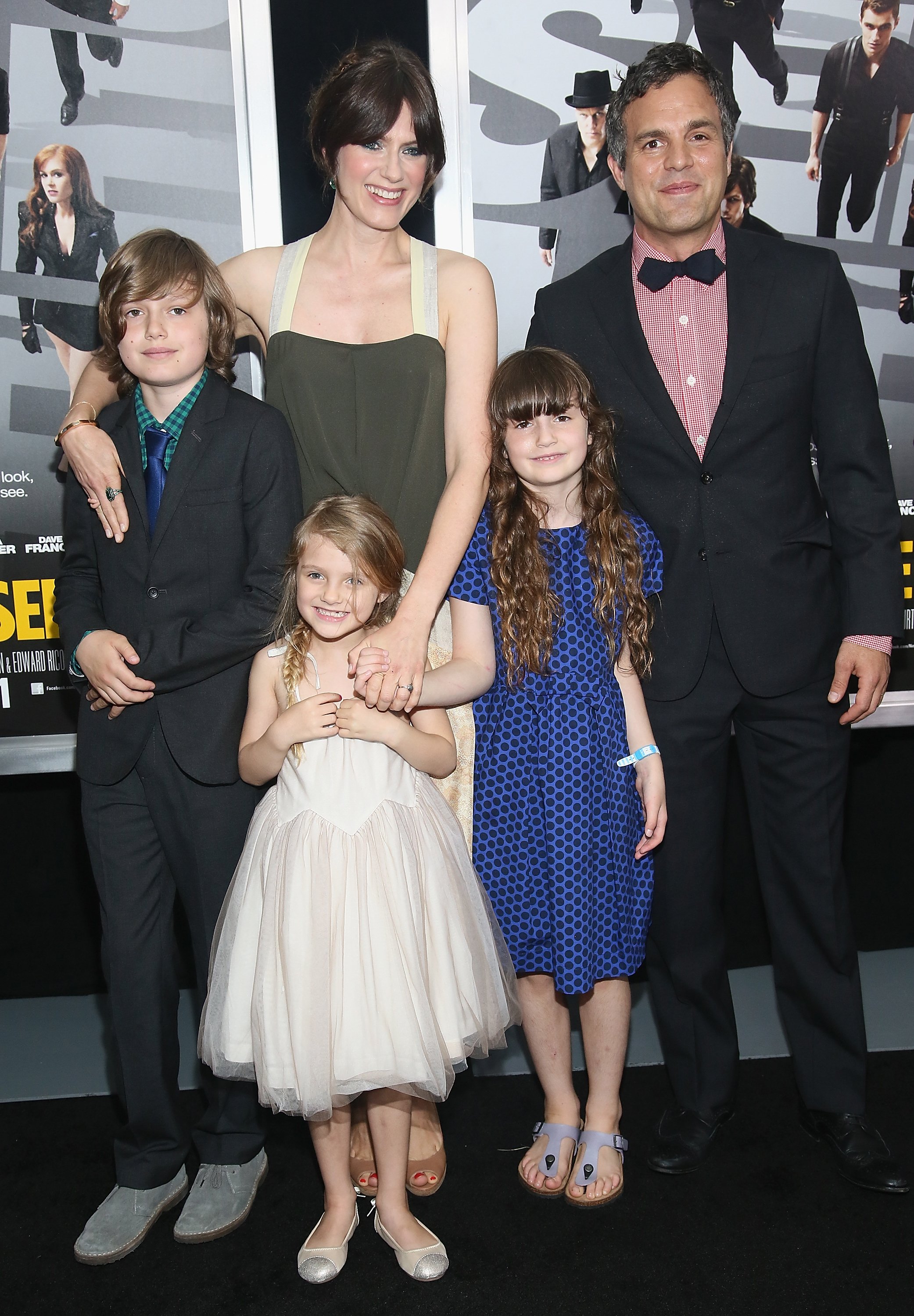 Actor Mark Ruffalo and Sunrise Coigney with family at the "Now You See Me" New York Premiere at AMC Lincoln Square Theater on May 21, 2013 in New York City. | Source: Getty Images