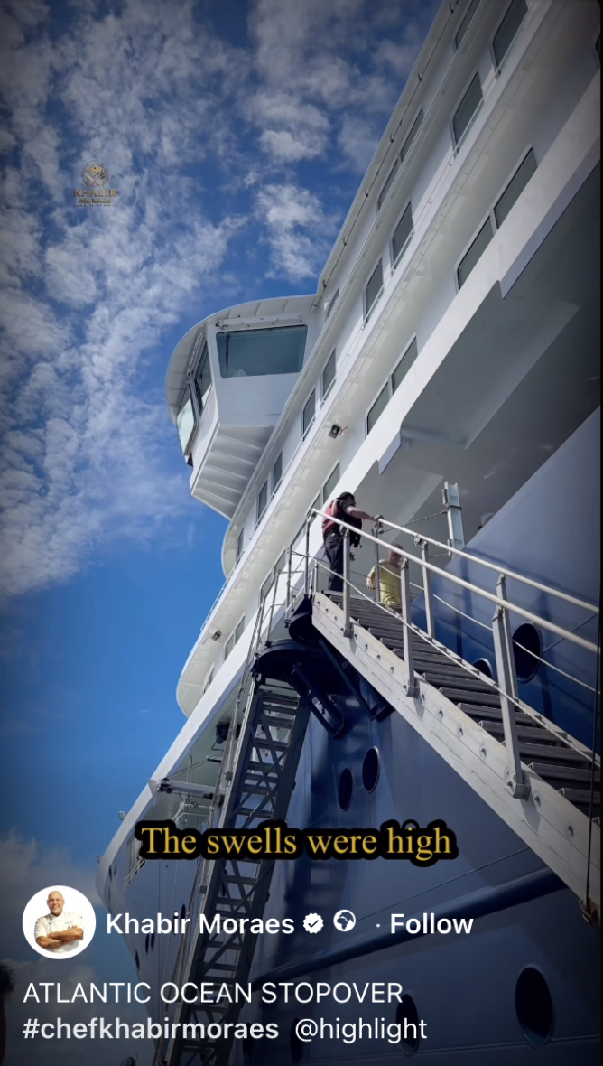A photo showing passengers on the cruise ship at sea before the outbreak, taken from a video posted on May 1, 2026 | Source: Facebook/khabir.moraes