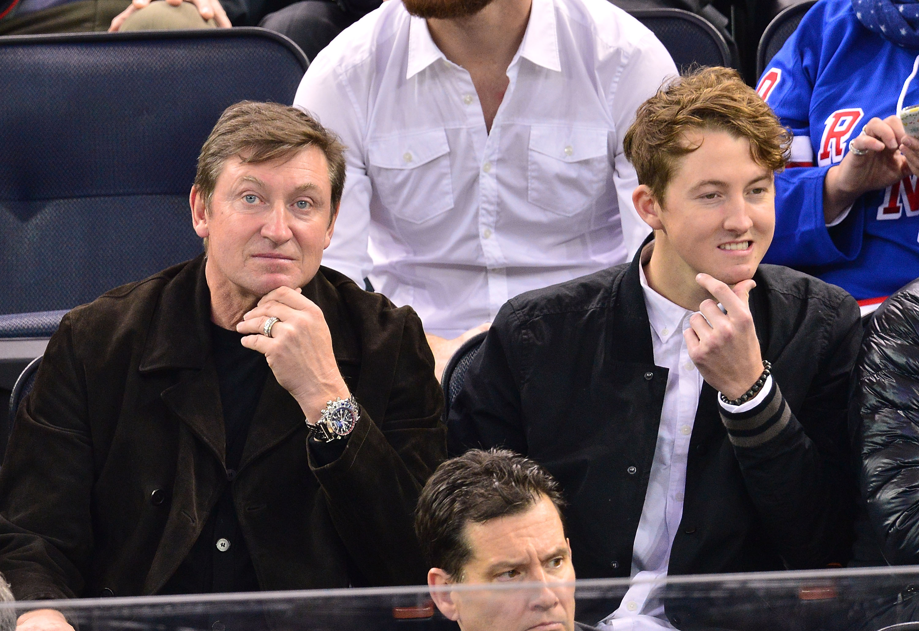 Wayne and Ty Gretzky at the Tampa Bay Lightning vs New York Rangers game on December 1, 2014, in New York City | Source: Getty Images