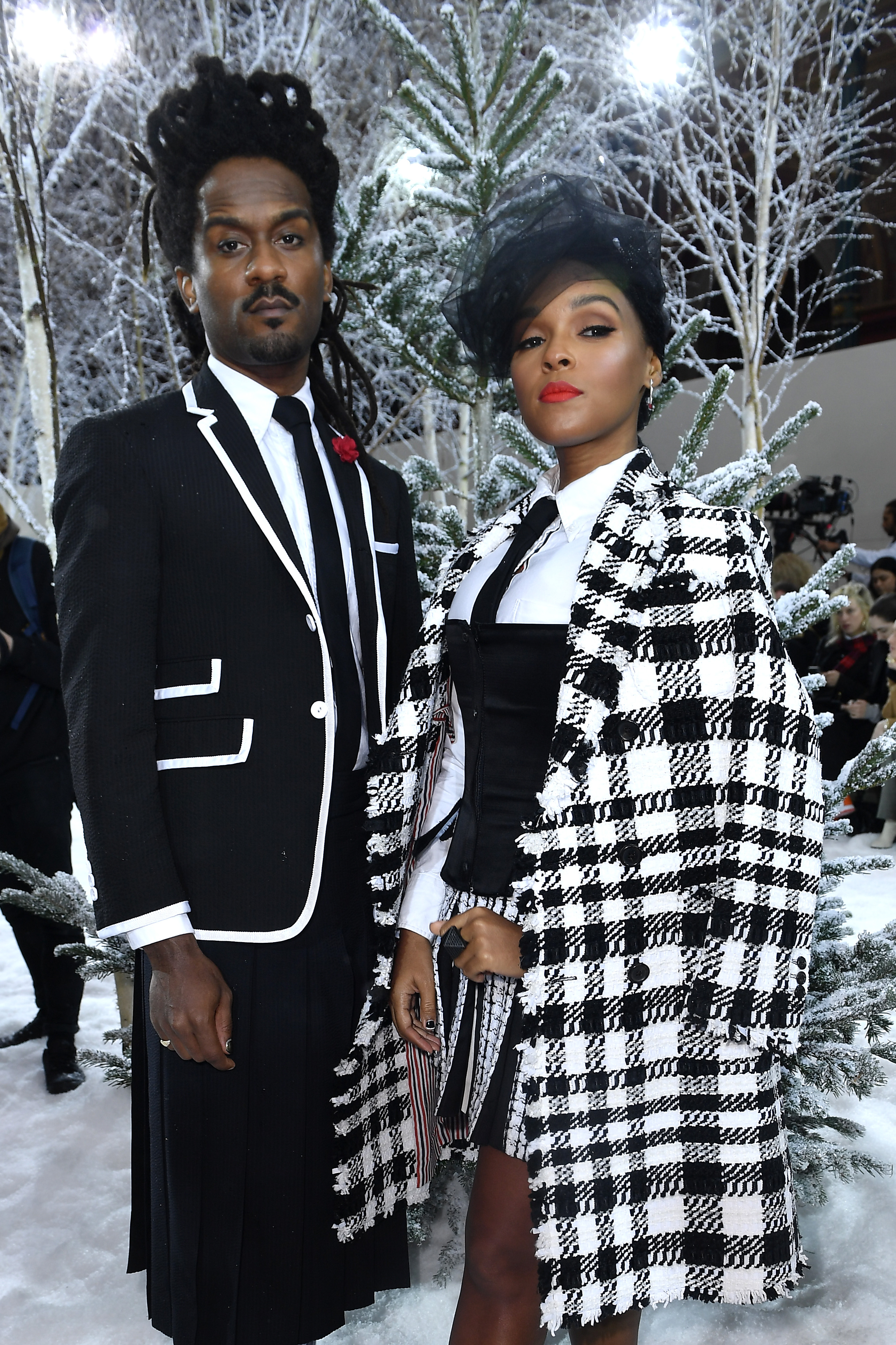 Nate Wonder and Janelle Monáe attend the Thom Browne show as part of the Paris Fashion Week Womenswear Fall/Winter 2020/2021 on March 1, 2020, in Paris, France. | Source: Getty Images