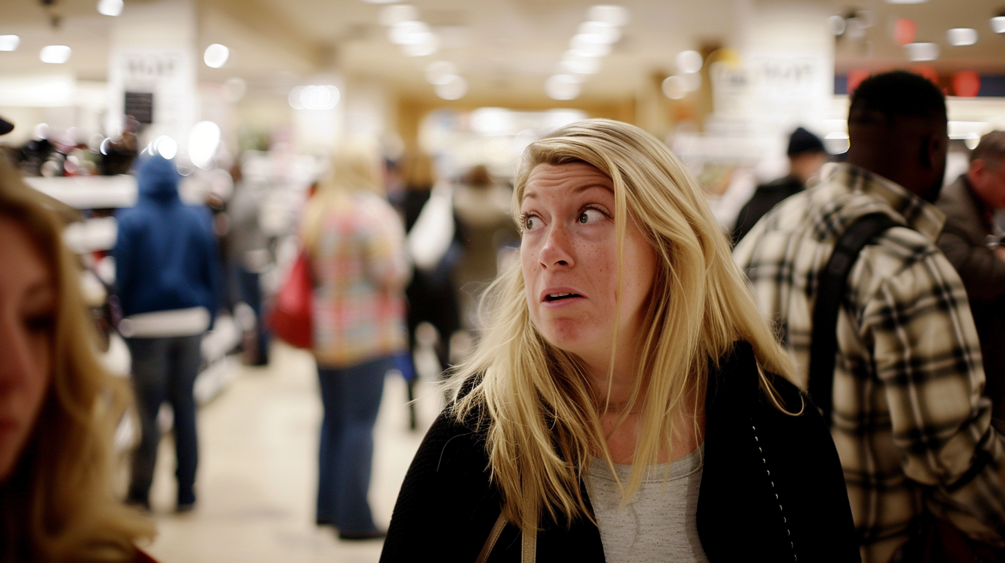 A woman at a mall | Source: Midjourney