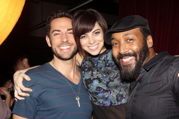 Zachary Levi, Krysta Rodriguez and Jesse L Martin attend the Paul Rudd 2nd Annual All-Star Bowling Benefit supporting Our Time at Lucky Strike on October 21, 2013 | Photo: Getty Images