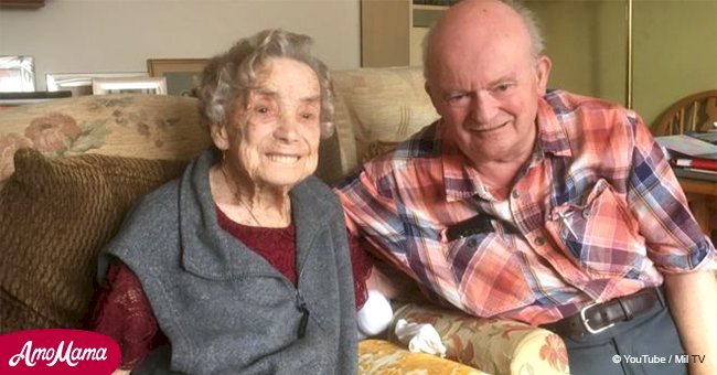 Sweetest reason for marriage between a 100-year-old woman and her 74-year-old partner