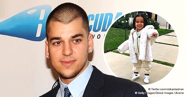 Rob Kardashian shares photo of 2-year-old daughter Dream rocking white fur coat and Gucci sneakers