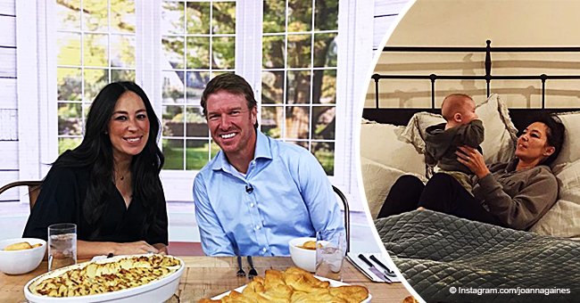 Joanna Gaines relaxes with her adorable son in bed after announcing her comeback to TV