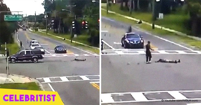 Viral video shows woman falling dangerously from SUV in the middle of traffic