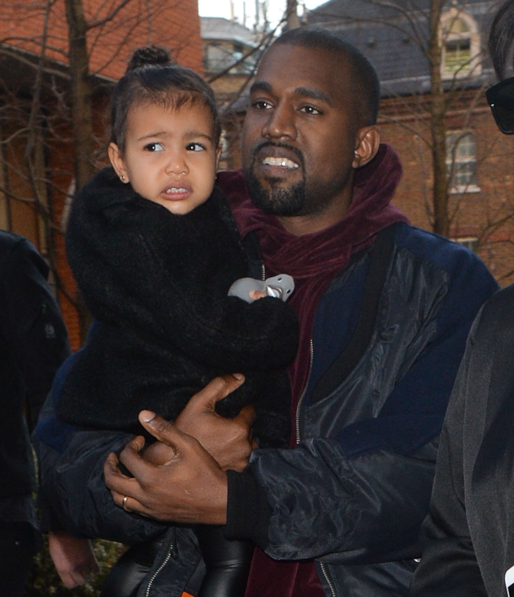 Kanye West with daughter North in Battersea in London, England in 2015 | Source: Getty Images