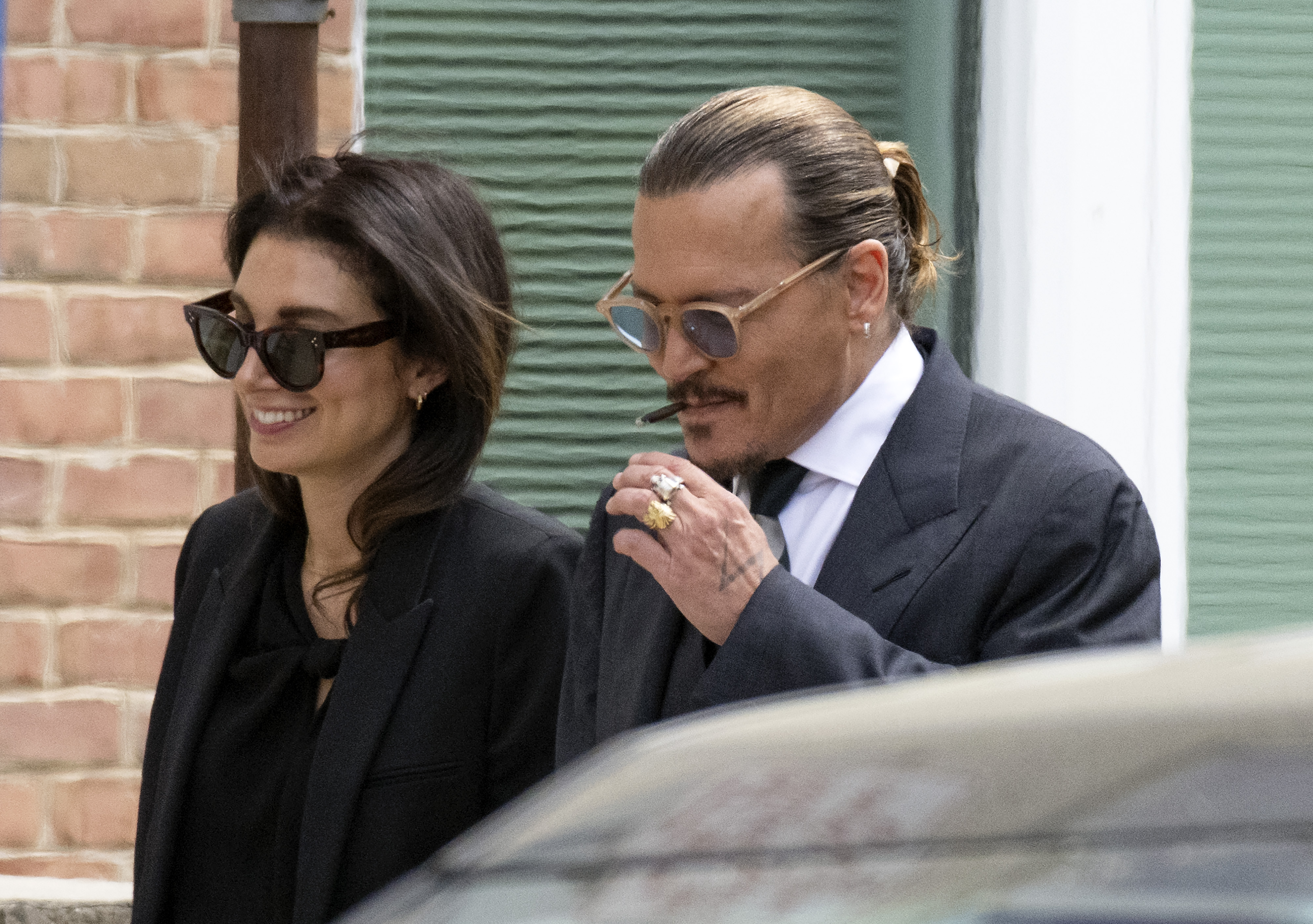 Joelle Rich and Johnny Depp outside court at Fairfax County Circuit Court on April 26, 2022 in Fairfax, Virginia | Source: Getty Images