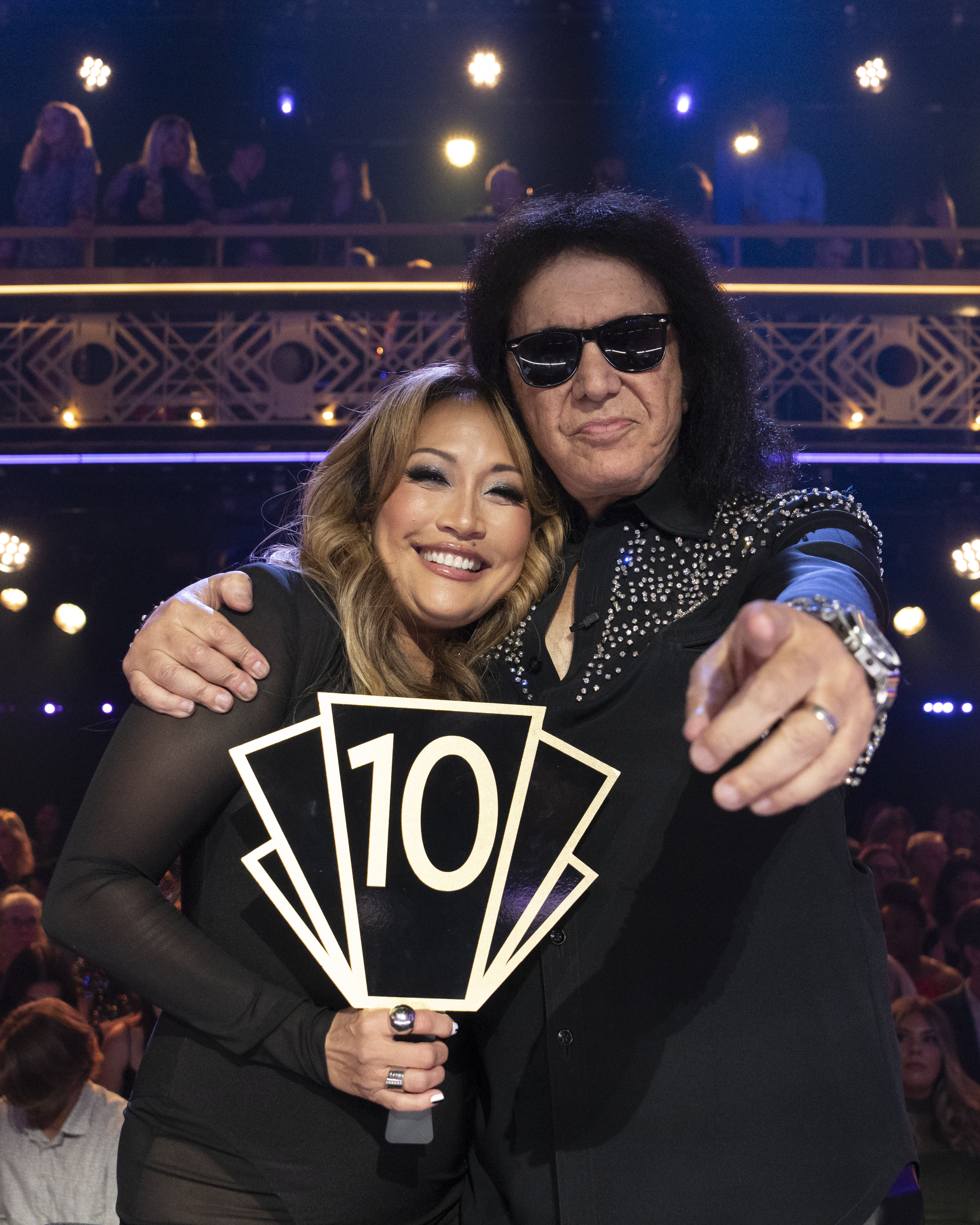 Carrie Ann Inaba and Gene Simmons. | Source: Getty Images