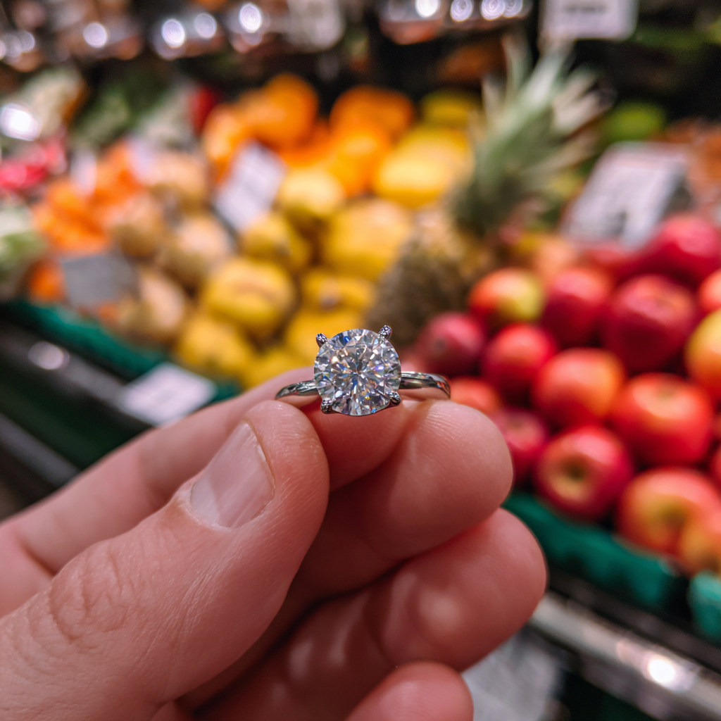A man holding a diamond ring | Source: Midjourney
