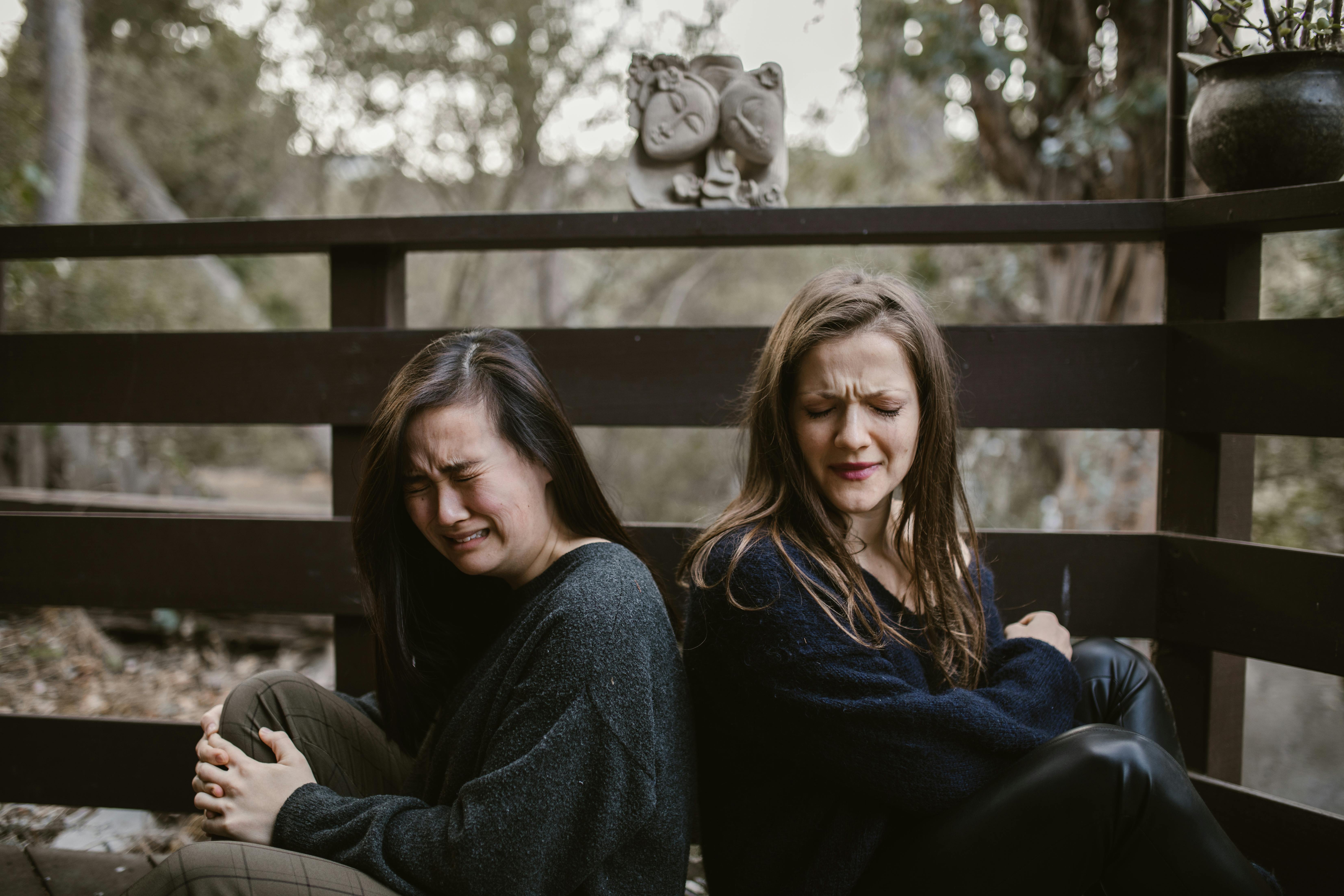 Two crying women | Source: Pexels