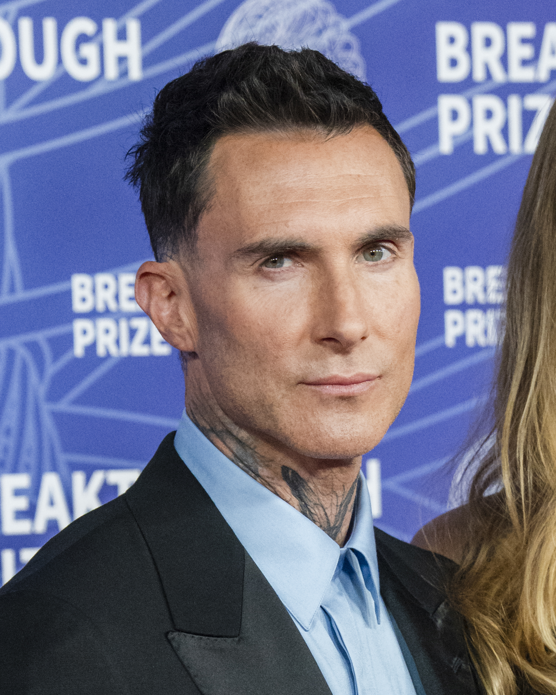Adam Levine attends the Breakthrough Prize Ceremony at Barker Hangar on April 18, 2026, in Santa Monica, California.